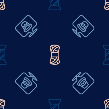 Çizgi dikiş ipliğini makaraya, dikiş için yüksük ve ipliği de pürüzsüz desene ayarla. Vektör