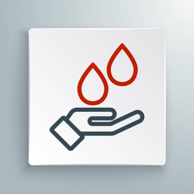 Beyaz arka planda izole edilmiş sabun ikonuyla el yıkama. Virüs ve bakterileri önlemek için ellerini sabunla yıkıyorsun. Renkli taslak konsepti. Vektör