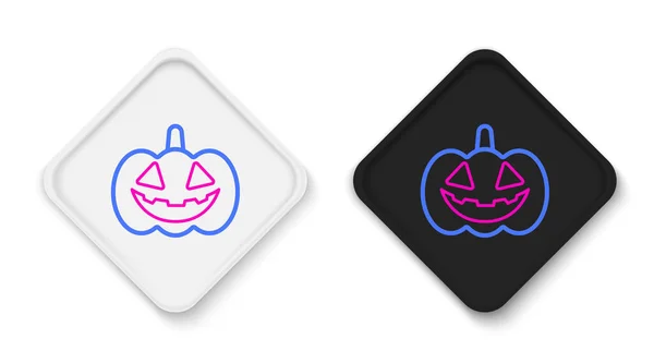 Line Pumpkin Symbol isoliert auf weißem Hintergrund. Frohe Halloween-Party. Buntes Rahmenkonzept. Vektor — Stockvektor
