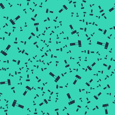 Siyah Çekiç simgesi yeşil arkaplanda izole edilmiş pürüzsüz desen. Tamir için bir araç. Vektör