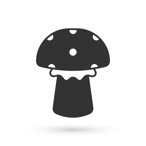 Grey Mushroom icon isolated on white background. Vector — Stock Vector