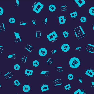 Görüntülü sohbet konferansı, telefon rehberi ve Dilsiz mikrofonu kusursuz şablona ayarla. Vektör