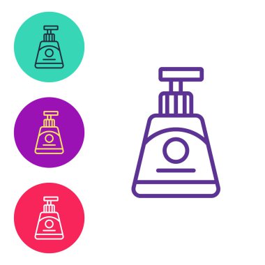 Krem ya da losyon kozmetik tüp simgesini beyaz arkaplanda izole et. Kadınlar için vücut bakım ürünleri. Simgeleri renklendirin. Vektör