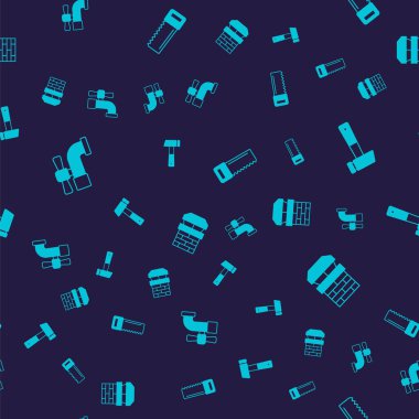 Su musluğu, çekiç, el testeresi ve baca sorunsuz çalışıyor. Vektör