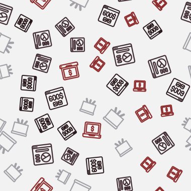 Hat monitörünü dolarla, pasta grafiği bilgisiyle, tebeşir tahtası ve dizüstü bilgisayarla kusursuz bir şekilde ayarla. Vektör