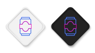 Soda kutusu simgesi beyaz arkaplanda izole edildi. Renkli taslak konsepti. Vektör