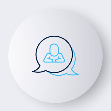 Konuşma balonu sohbet simgesi beyaz arkaplanda izole edildi. İleti simgesi. İletişim ya da yorum sohbet sembolü. Renkli taslak konsepti. Vektör