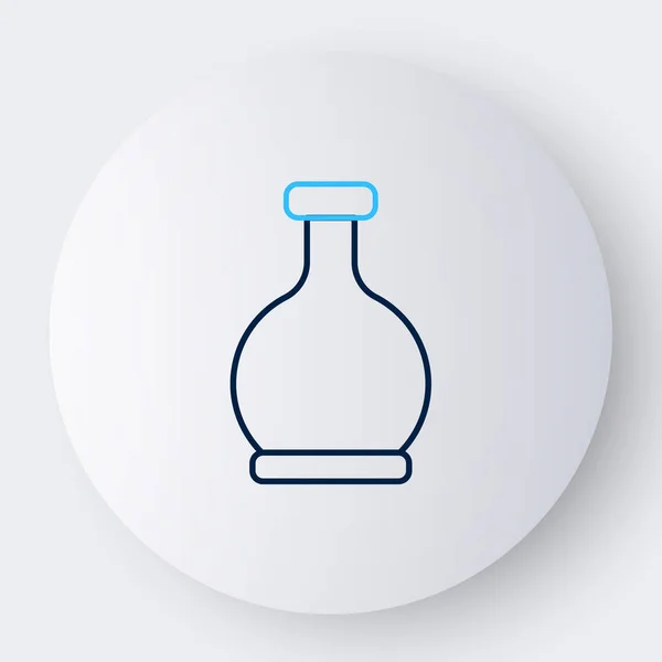 Line Bottle Potion Icon Isolated White Background Flask Magic Potion — Stock Vector