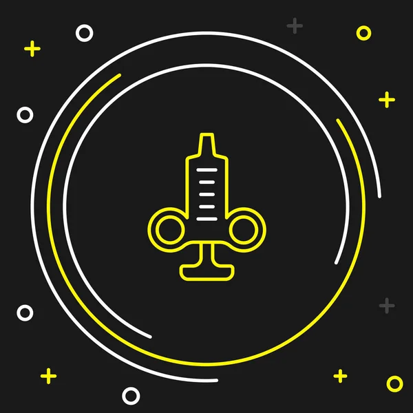 Значок Шприца Выделен Черном Фоне Шприц Вакцины Вакцинации Инъекции Прививки — стоковый вектор
