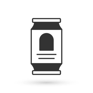 Gri Bira ikonu beyaz arka planda izole edilebilir. Vektör