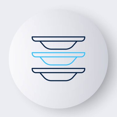 Bulaşık yıkama simgesi beyaz arkaplanda izole edilmiş. Bulaşık yıkama ikonu. Bulaşık makinesi tabelası. Masa takımı tabelası temiz. Renkli taslak konsepti. Vektör