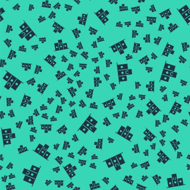 Siyah Ödül, yeşil arka planda izole edilmiş spor ödüllü podyum ikonu. Vektör