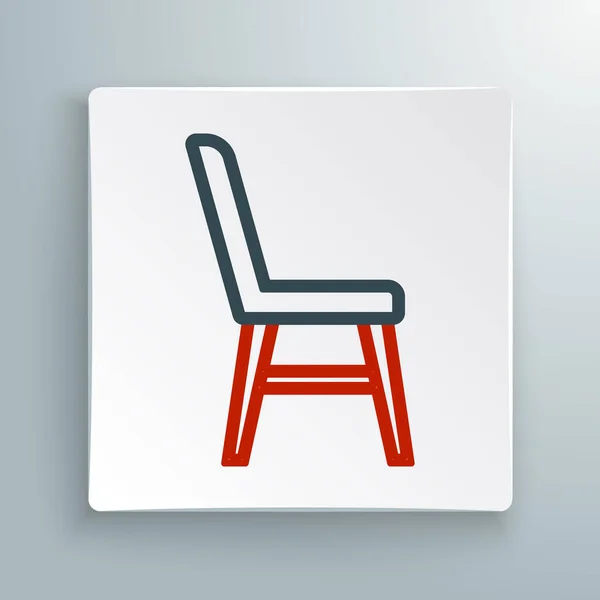 Line Chair Icône Isolée Sur Fond Blanc Concept Contour Coloré — Image vectorielle