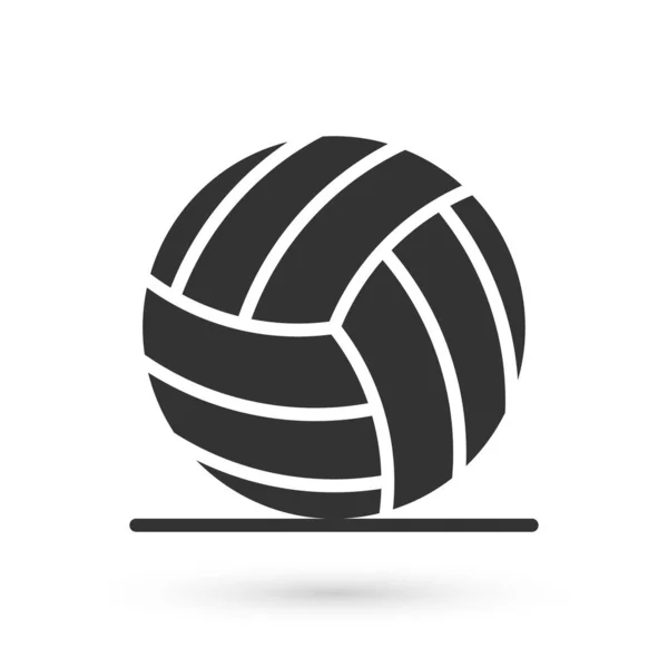 Graues Volleyball Symbol Isoliert Auf Weißem Hintergrund Sportgeräte Vektor — Stockvektor