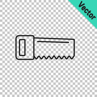 Siyah Çizgili El, şeffaf arkaplanda izole edilmiş bir simge gördü. Vektör