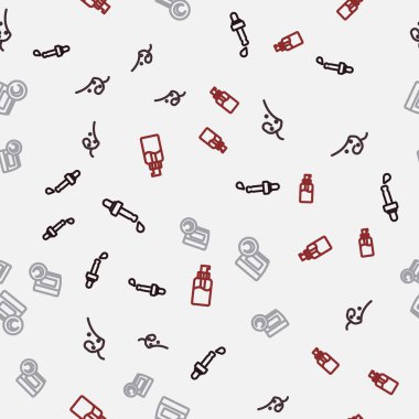 Pipette 'i yağ, akne, krem ya da losyon kozmetik tüpü ve bir şişe sıvı sabunla kusursuz bir kalıba sokun. Vektör