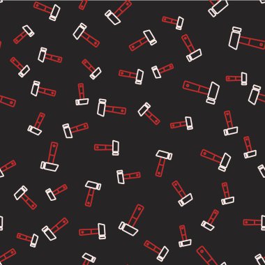 Çizgi Çekici simgesi siyah arkaplanda izole edilmiş. Tamir için bir araç. Vektör