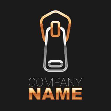 Çizgi fermuarı simgesi siyah arkaplanda izole edildi. Renkli taslak konsepti. Vektör