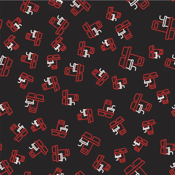 Çizgili kahve fincanı siyah arka planda izole edilmiş ikon haline gelir. Vektör