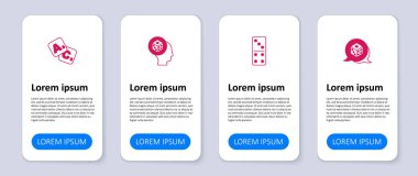 Zar at, Domino ve Bingo. Ticari bilgi şablonu. Vektör