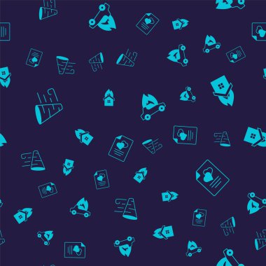 Tornado 'yu ayarlayın, yanan evde yangın, yanan araba ve kusursuz bir evlilik sözleşmesi. Vektör