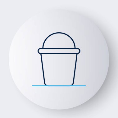 Satır Kovası simgesi beyaz arkaplanda izole edildi. Renkli taslak konsepti. Vektör