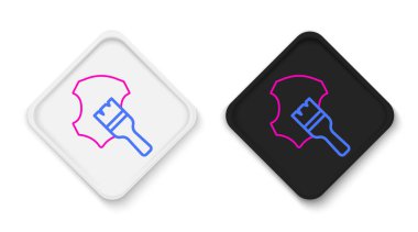 Deri çizgi simgesi beyaz arkaplanda izole edildi. Renkli taslak konsepti. Vektör