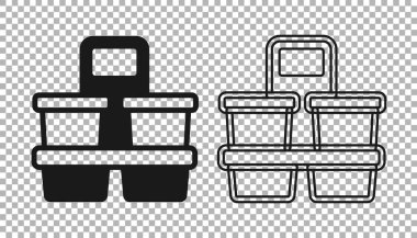 Şeffaf arka planda izole edilmiş simge haline getirmek için sade kahve fincanı. Vektör