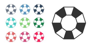 Siyah Elmas simgesi beyaz arkaplanda izole edildi. Mücevher sembolü. Mücevher taşı. Simgeleri renklendirin. Vektör