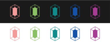 Mücevher taşı simgesini siyah beyaz arkaplanda izole et. Mücevher sembolü. Elmas. Vektör