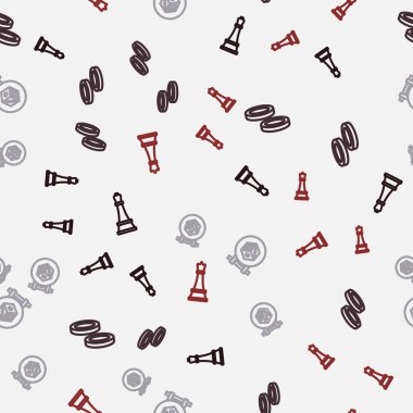 Satranç, Checker oyun çipleri, oyun zarları ve kusursuz şablona ayarlayın. Vektör