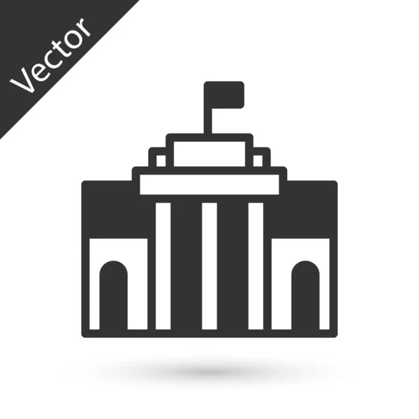 Икона Музея Грей Прадо Выделена Белом Фоне Мадрид Испания Вектор — стоковый вектор
