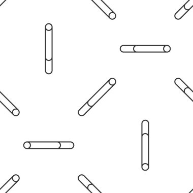 Gri çizgi sigara ikonu beyaz arka planda izole edilmiş pürüzsüz desen. Tütün tabelası. Sigara içme sembolü. Vektör