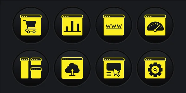 Configure Ventana Del Navegador Medidor Velocidad Digital Carga Nube Diseño — Archivo Imágenes Vectoriales