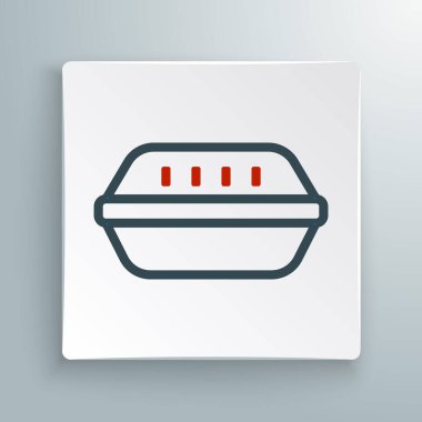 Beslenme kutusu simgesi beyaz arkaplanda izole edildi. Renkli taslak konsepti. Vektör