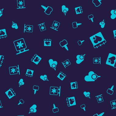 Acil durum - Yaşam Yıldızı, Doktor randevusu, diş implantı ve kusursuz şablon üzerinde tıbbi kalp muayenesi. Vektör