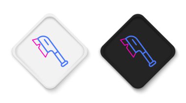 Temizleme simgesi için çizgi fırçası beyaz arkaplanda izole edildi. Temizlik hizmeti konsepti. Renkli taslak konsepti. Vektör