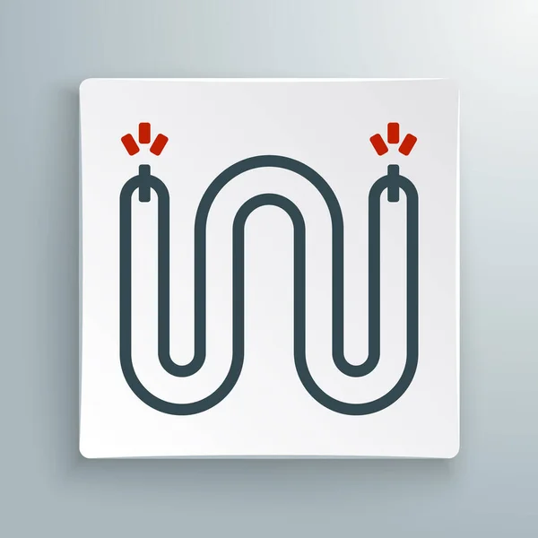 Línea Icono de cable eléctrico aislado sobre fondo blanco. Cable eléctrico. Concepto de esquema colorido. Vector — Archivo Imágenes Vectoriales