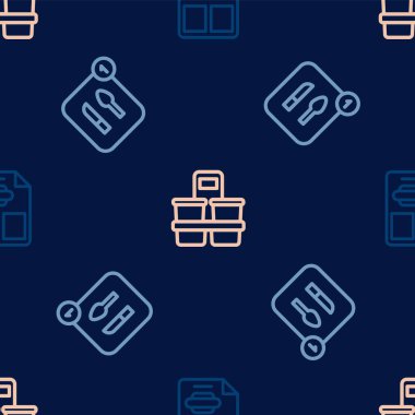 Lokanta menüsünü, yemek siparişini ve kahve fincanını kusursuz bir şekilde ayarlayın. Vektör