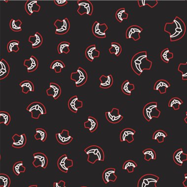 Manken simgesindeki çizgi gerdanlığı siyah arkaplanda izole edilmiş pürüzsüz desen. Vektör