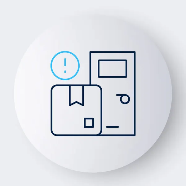 Line Home leverans tjänster ikon isolerad på vit bakgrund. Färgstarkt skisskoncept. Vektor — Stock vektor