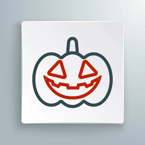 Línea Icono de calabaza aislado sobre fondo blanco. Feliz fiesta de Halloween. Concepto de esquema colorido. Vector — Vector de stock