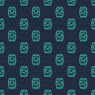 Yeşil çizgi Soda mavi arka planda izole edilmiş kusursuz desen oluşturabilir. Vektör