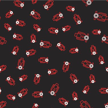 Çizgi Scooter simgesi siyah arkaplanda izole edilmiş. Vektör