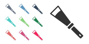 Beyaz arka planda izole edilmiş siyah arıcılık bıçak ikonu. Arı yetiştiricisinin aleti. Simgeleri renklendirin. Vektör