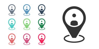 Siyah Taksi istemcisi simgesi beyaz arkaplanda izole edildi. Simgeleri renklendirin. Vektör