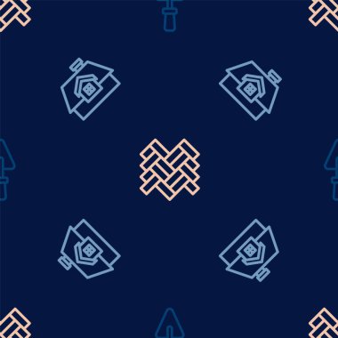 Hat Trowel, House ve Parquet 'i kusursuz şekilde ayarlayın. Vektör