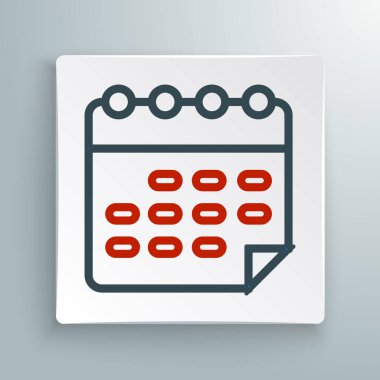 Satır Okulu zaman çizelgesi simgesi beyaz arkaplanda izole edildi. Renkli taslak konsepti. Vektör