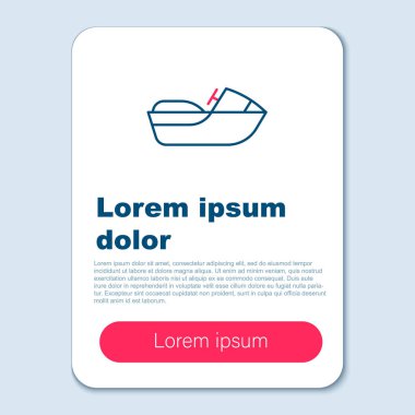 Jet kayak simgesi gri arkaplanda izole edildi. Su motoru. Olağanüstü bir spor. Renkli taslak konsepti. Vektör