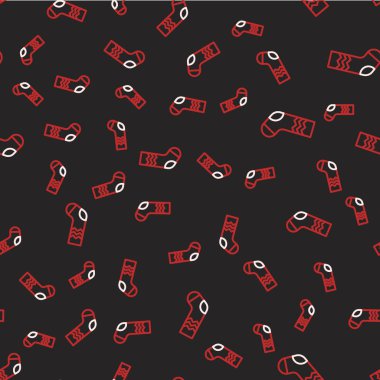 Çorap çizgisi simgesi siyah arkaplanda izole edilmiş. Vektör